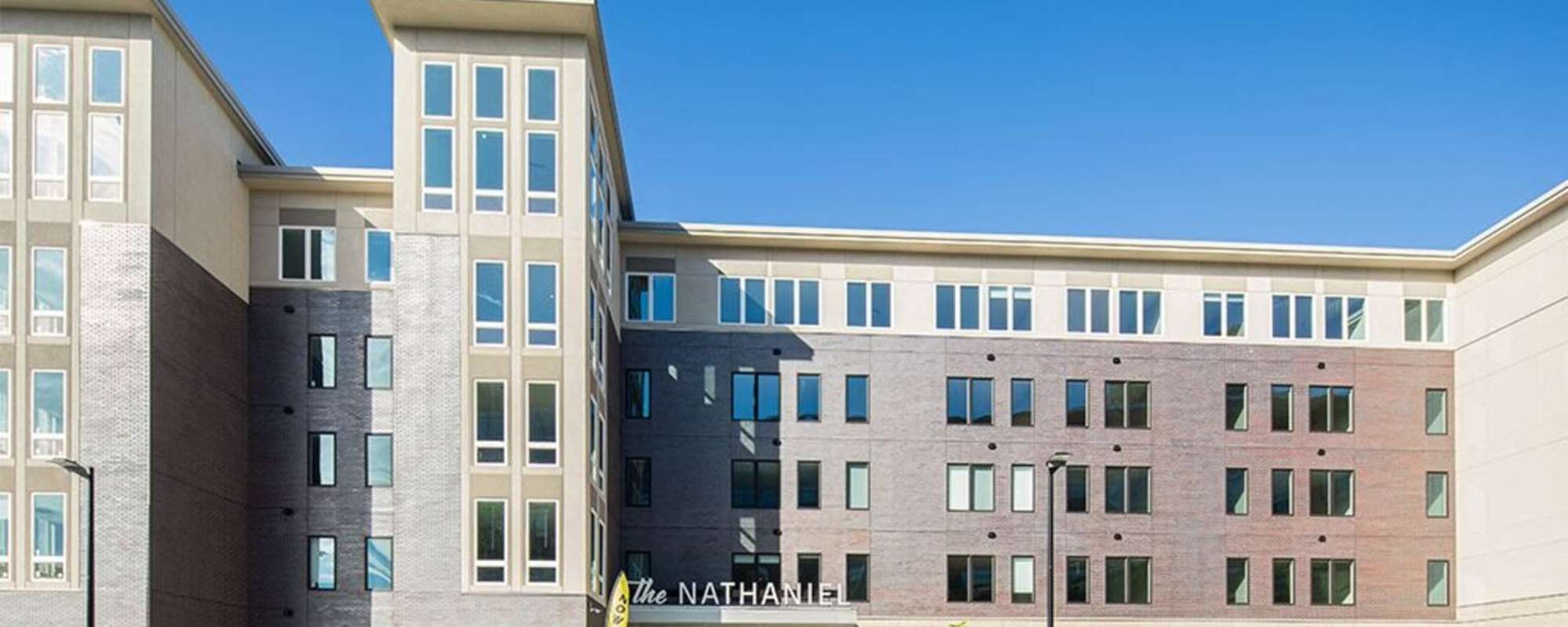 Exterior view of the apartment at The Nathaniel in Rochester, New York