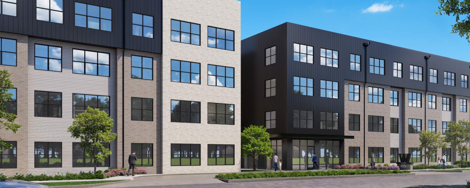 Exterior view of Winston Heights Apartments.