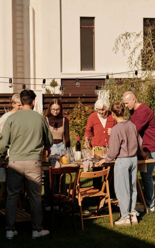 Residents having breakfast at Tower24 Ponto Beach in Carlsbad, California