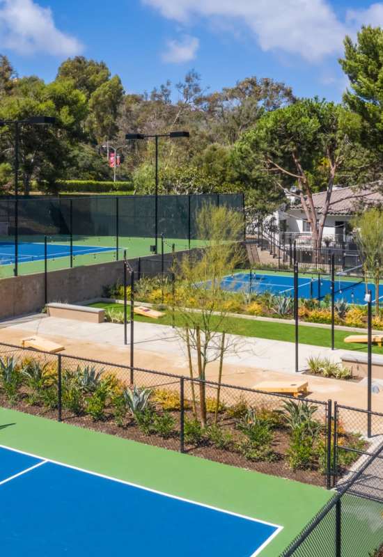 Outdoor sitting area at Marea in Dana Point, California