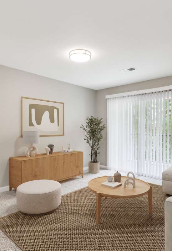 Model living space at Barrington Parc in Moody, Alabama