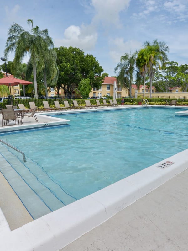 Poolside at Savannah Place Apartments & Townhomes in Boca Raton, Florida