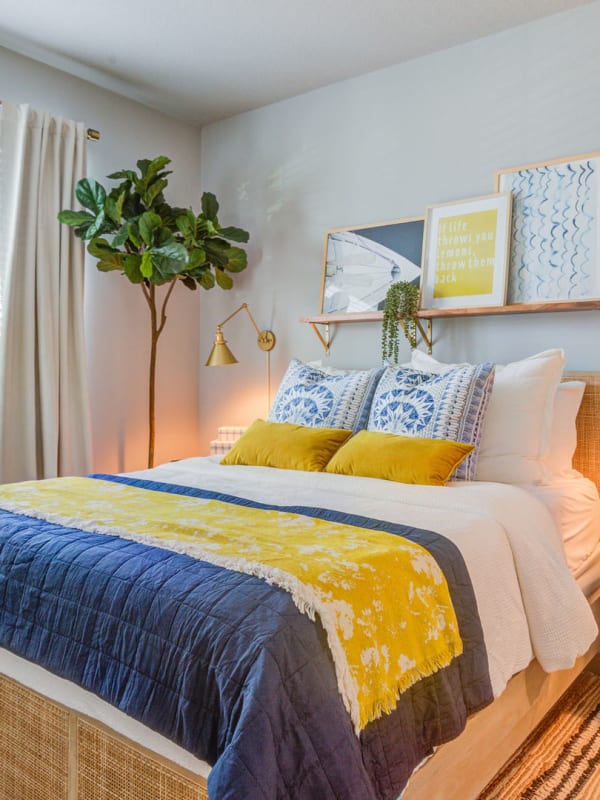 Clean and cozy bedroom with plenty of sunshine at The Hudson at Cane Bay in Summerville, South Carolina