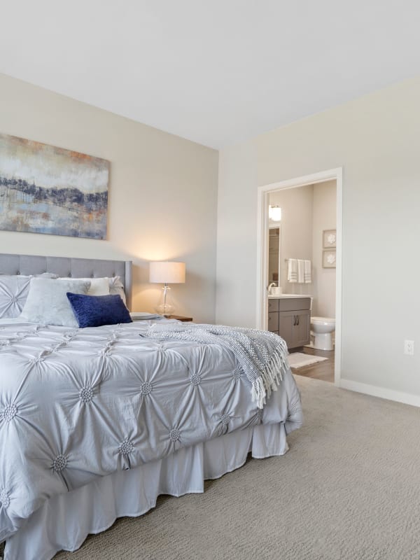Master bedroom at Seasons at North Aurora in North Aurora, Illinois