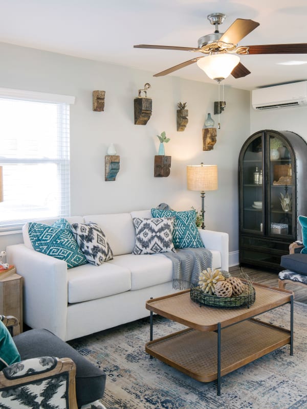 Cozy living spaces abound at The Grove at Ardsley Park in Savannah, Georgia