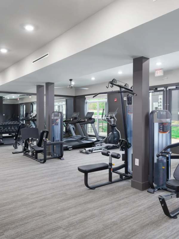 Fitness center at The Flats at Laurel and Pine, Nashville, Tennessee