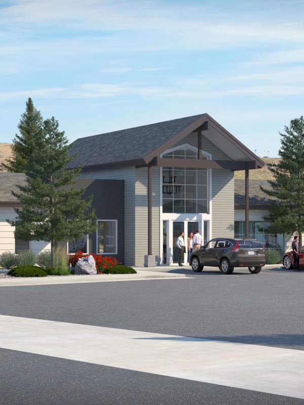 Rendering of the leasing office at The Kallan in Verdi, Nevada