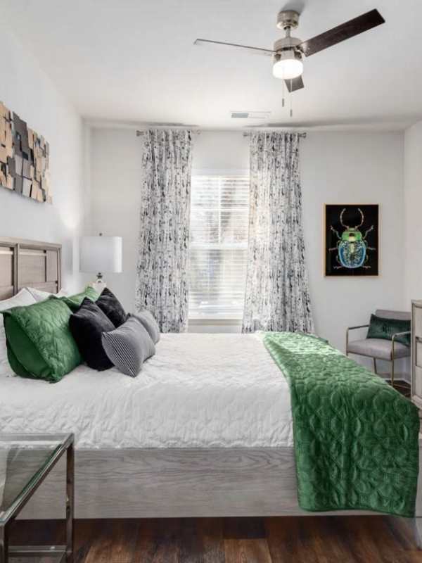 Apartment bedroom at The Preserve at Catons Crossing in Woodbridge, Virginia