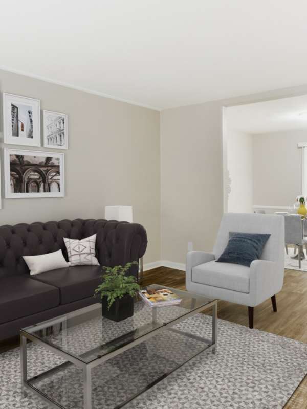 Apartment living room at Westpoint Creek in Atlanta, Georgia