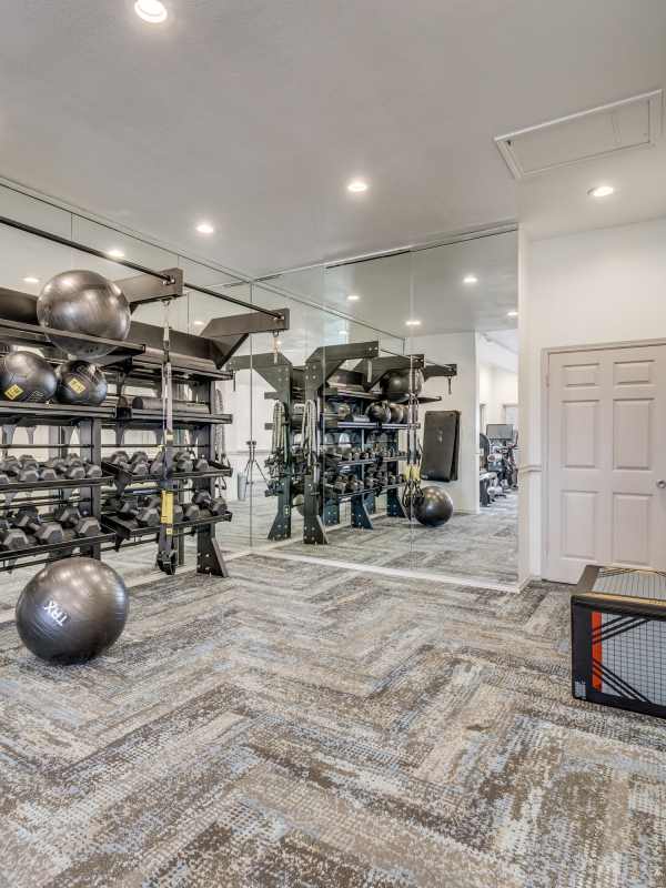 Fitness center at Cliffs at Barton Creek in Austin, Texas