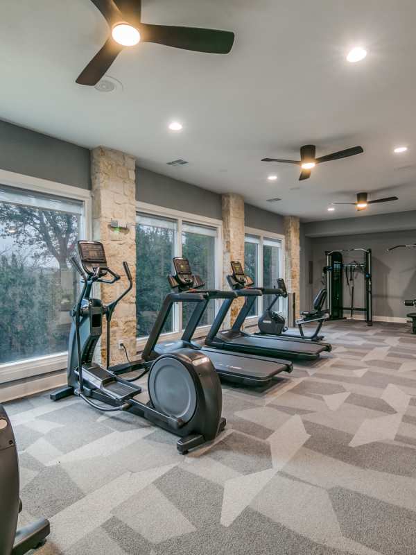 Fitness center at Canyon Ridge in Austin, Texas