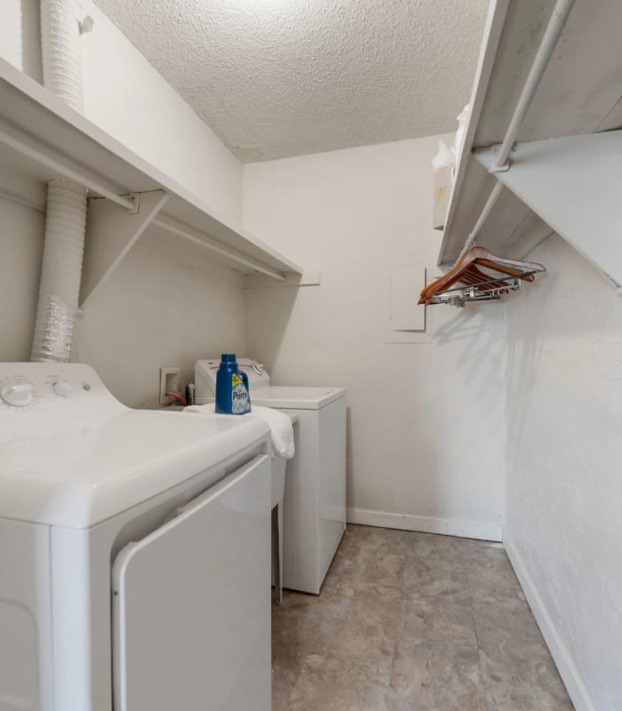 Washer and dryer at Regency Point Apartments in Tulsa, Oklahoma