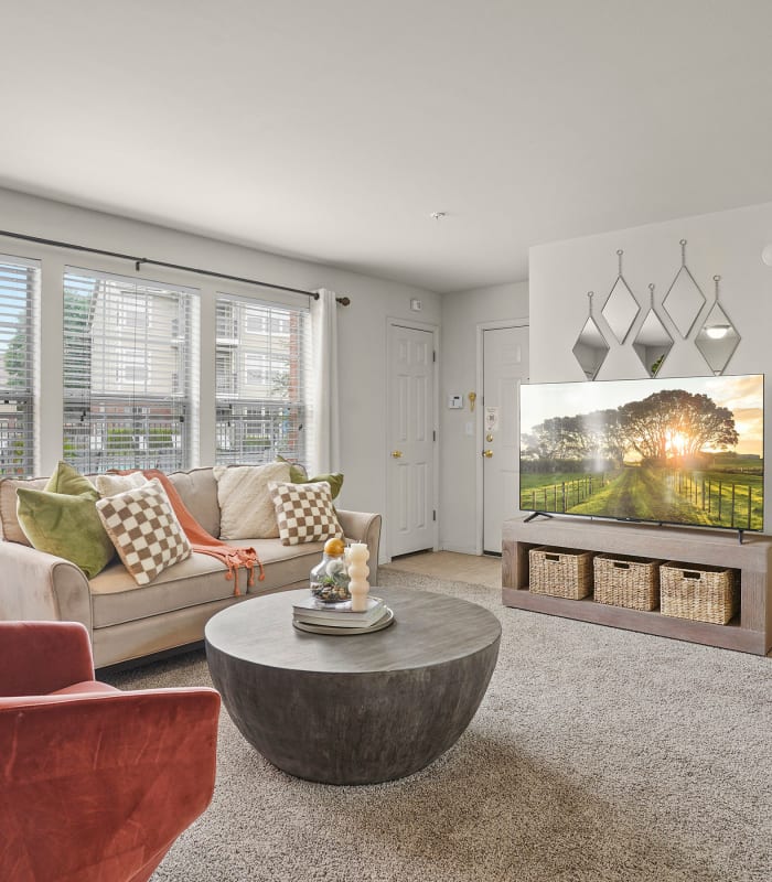 Spacious living room at Winchester Apartments in Amarillo, Texas