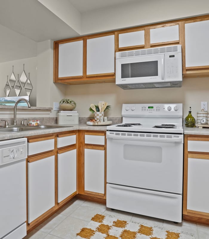 Kitchen with granite countertops at Winchester Apartments in Amarillo, Texas