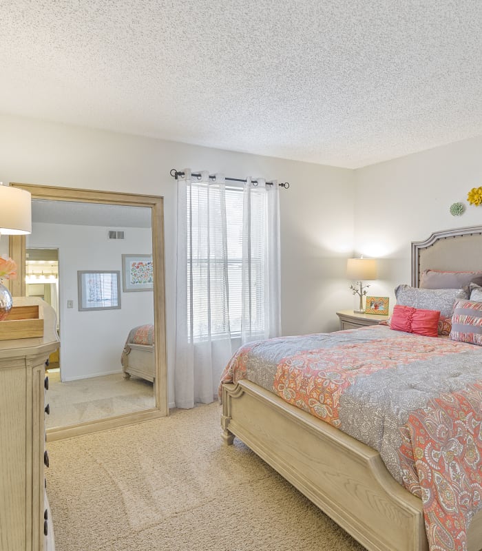 Bedroom at Cimarron Trails Apartments in Norman, Oklahoma