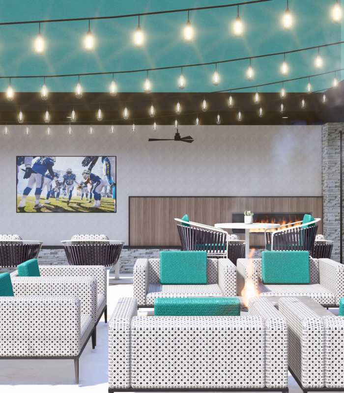 Rooftop for the residents at Zinc 1501 in Sacramento, California