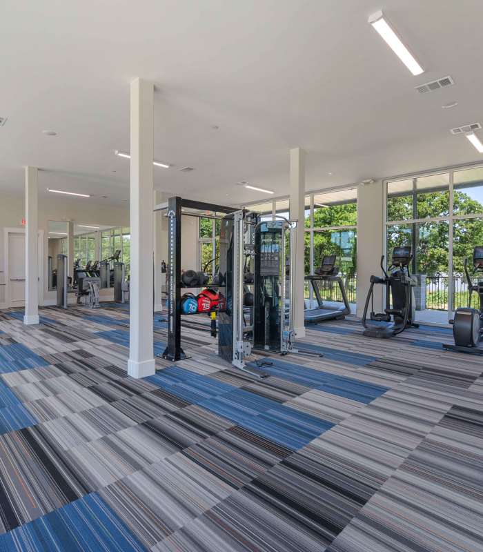 Fitness center at Mansions At Oak Point in Little Elm, Texas