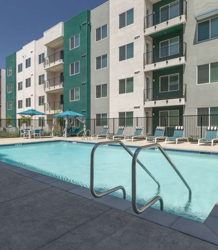 Swimming pool at Zinc 1501 in Sacramento, California