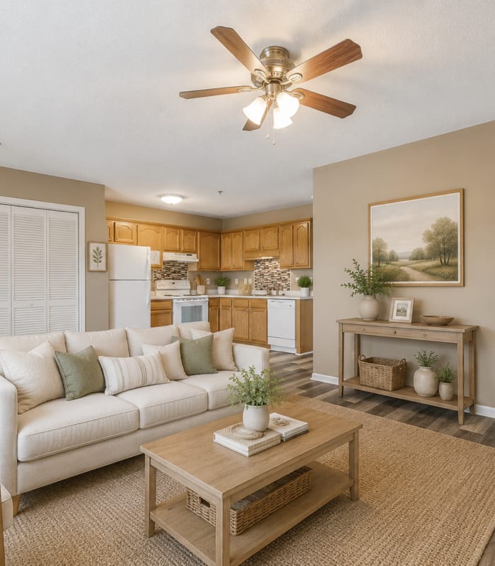 Weaverville community living room by Creekside Living in Weaverville, North Carolina