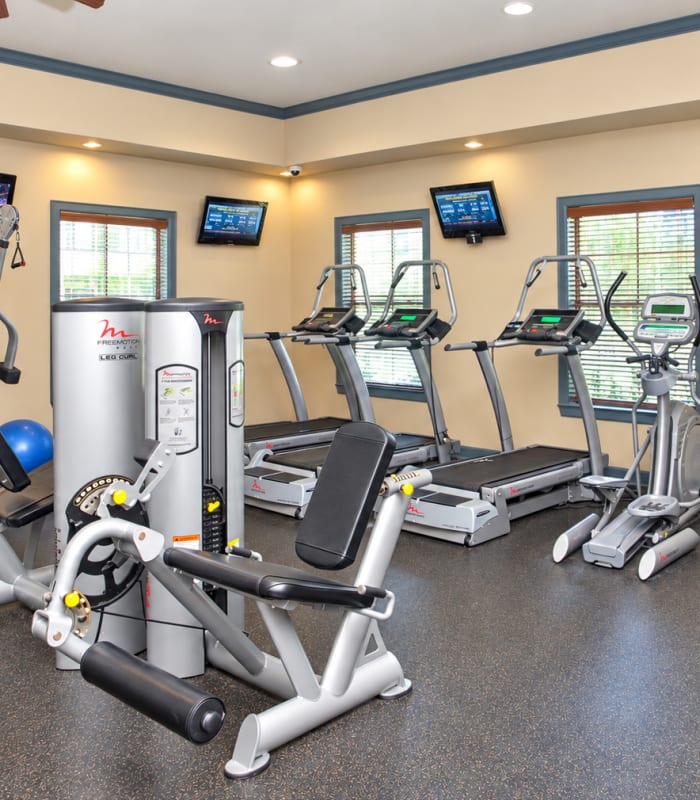 Gym with equipment's at Chapel Creek in Mandeville, Louisiana