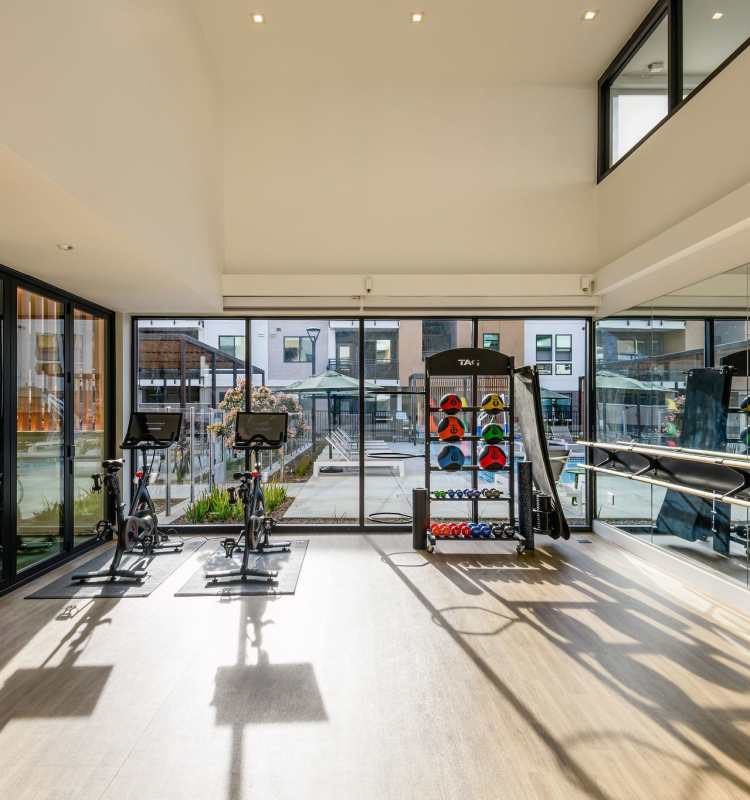 Fitness Studio at Phase 2 of Sutter Green in Sacramento, CA