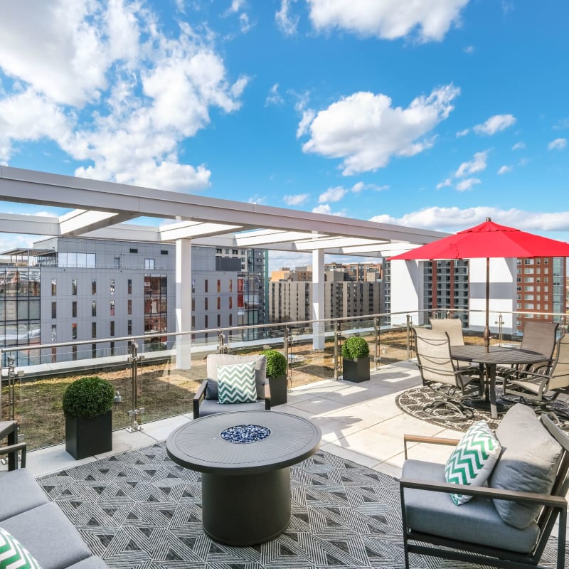 Rooftop terrace with gorgous views at Liberty Place in Washington, District of Columbia