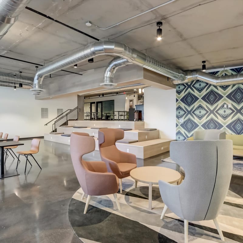 Open and inviting community coworking space at Kenect Phoenix in Phoenix, Arizona