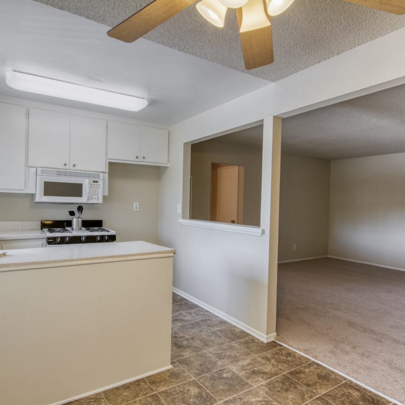 Apartment with a serving window at Casa Sierra in Riverside, California