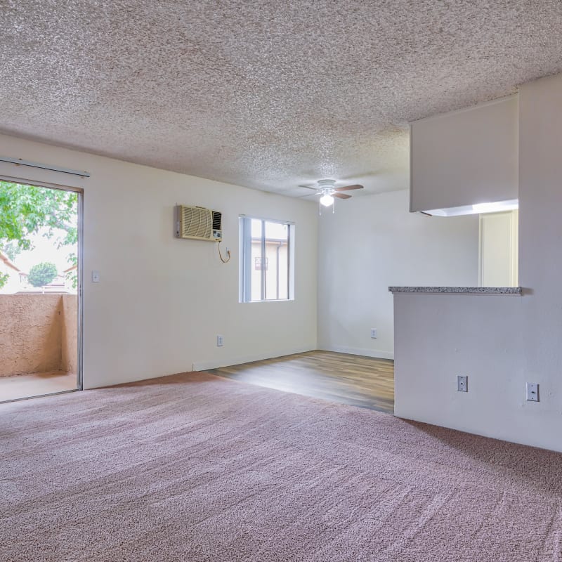 Apartment living room at The Palms Apartments in Rowland Heights, California