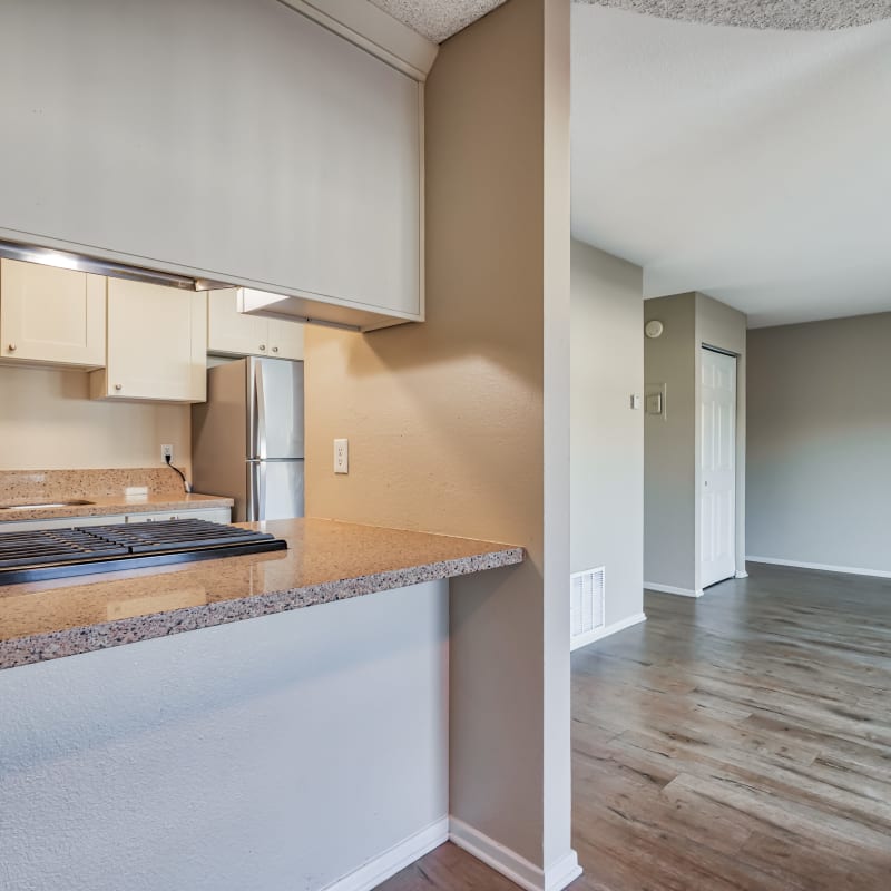 Hardwood floors at Sycamore Court in Garden Grove, California