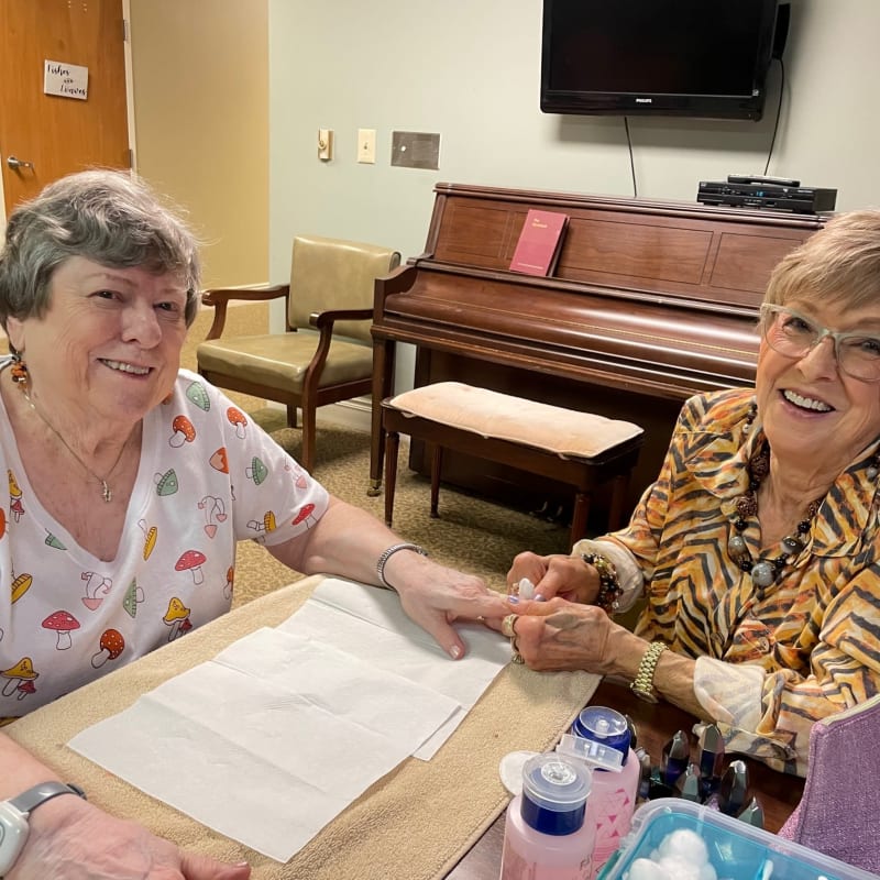 Resident nail salon at The Columbia Presbyterian Community in Lexington, South Carolina