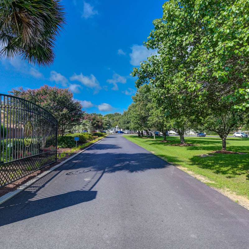 Road through the community at The Florence Presbyterian Community in Florence, South Carolina