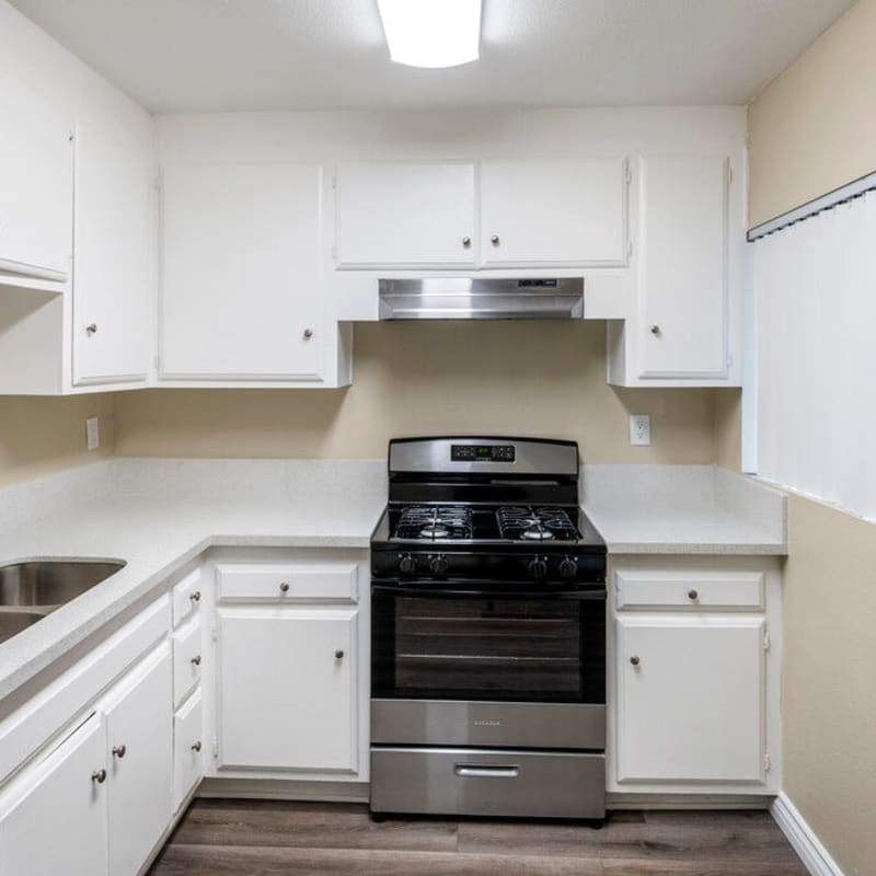 Kitchen appliances at North Pointe Villas in La Habra, California