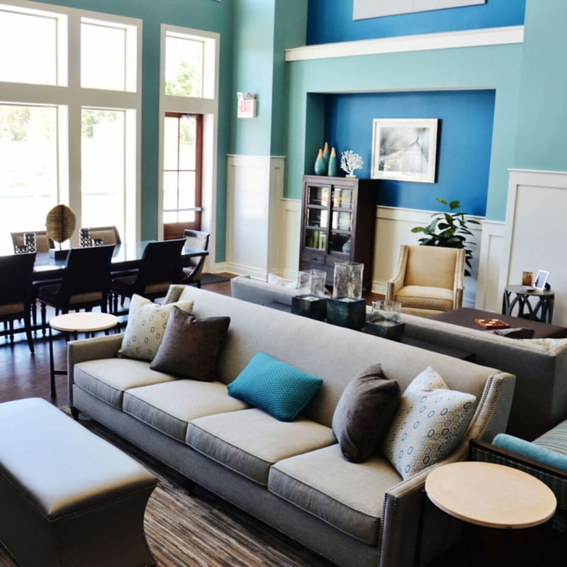 Communal lounge at The Residences at Renaissance in Charlotte, North Carolina