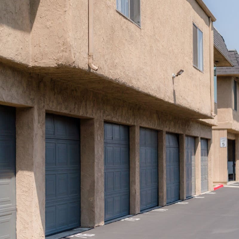 integrated garages at Casa La Palma Apartment Homes in La Palma, California