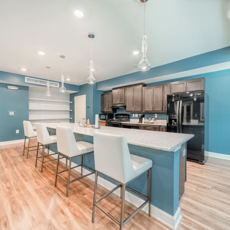 kitchen island at Harmony Place in Charlotte, North Carolina