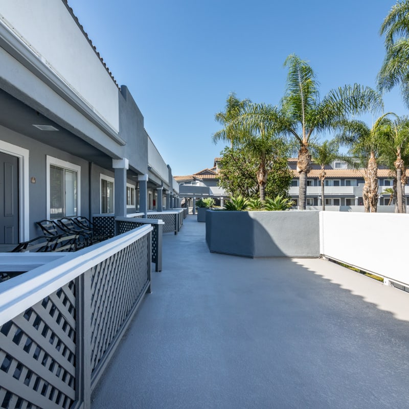 Patios outside at Emerald Ridge in Garden Grove, California