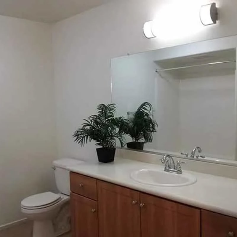 Bathroom at Santa Fe Apartments in Bakersfield, California