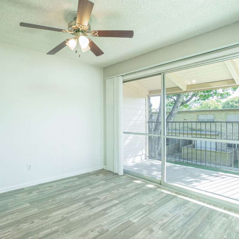 Bright living room at Gold Talon in Universal City, Texas