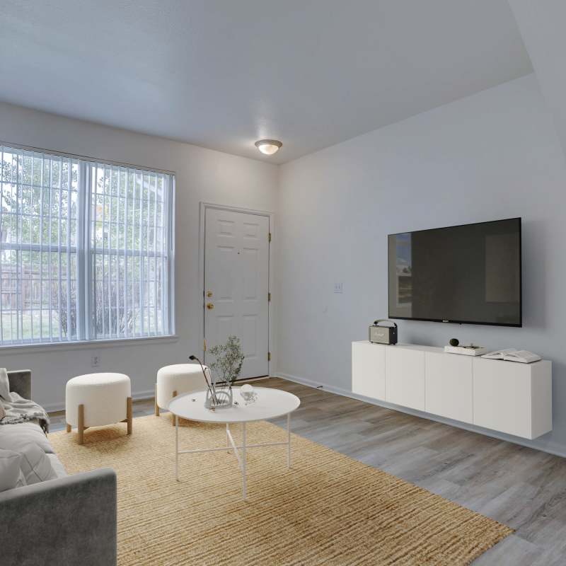 Living room at Westmeadow Peaks Apartments in Colorado Springs, Colorado