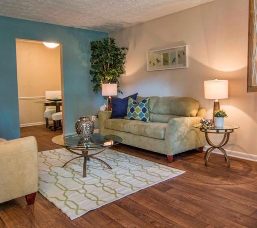 Beautiful wood-style flooring at The Springs