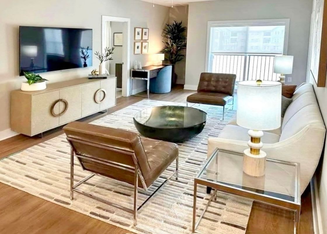 Modern Living Room at City Limits Apartments in Columbia, Tennessee