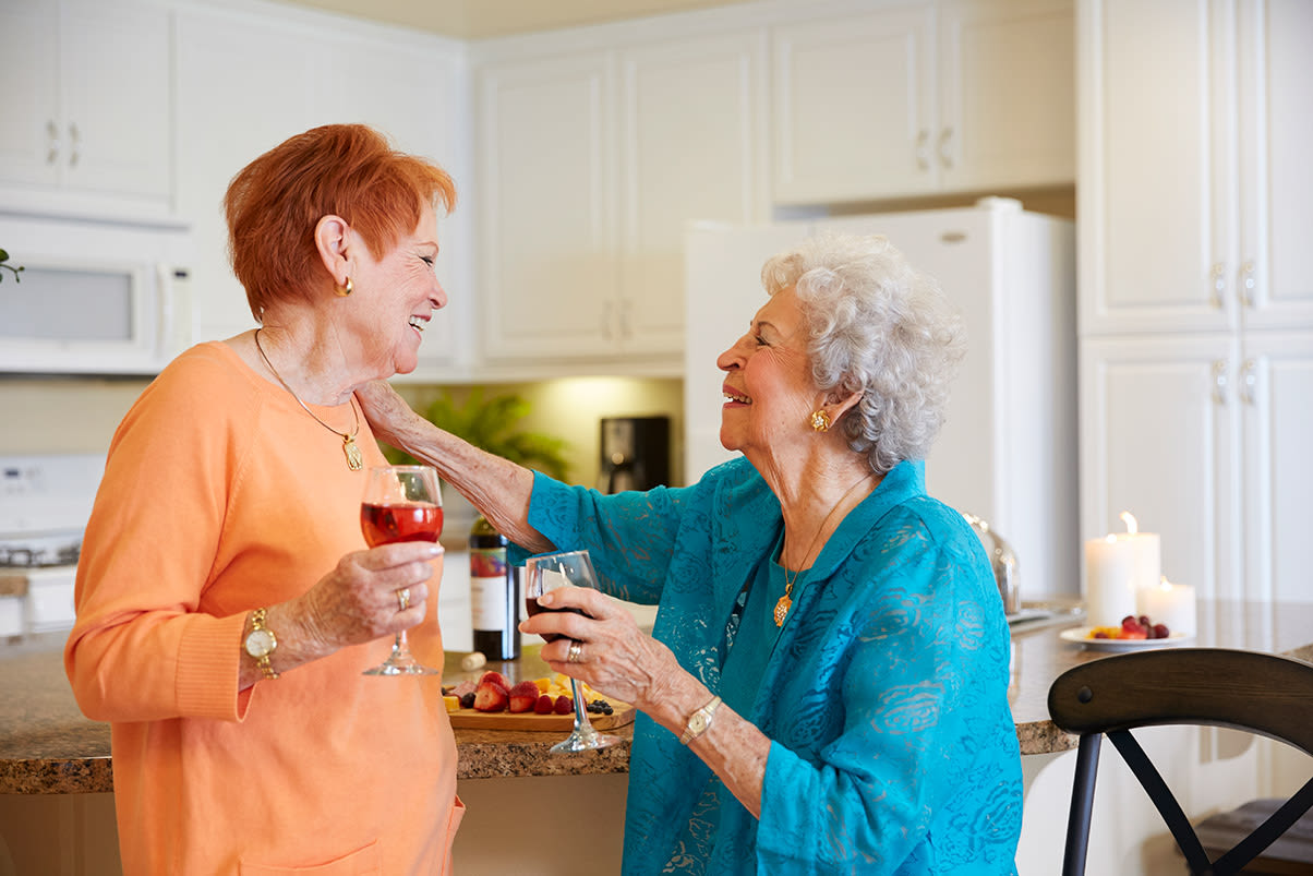 Senior friends enjoying life at Valencia Terrace