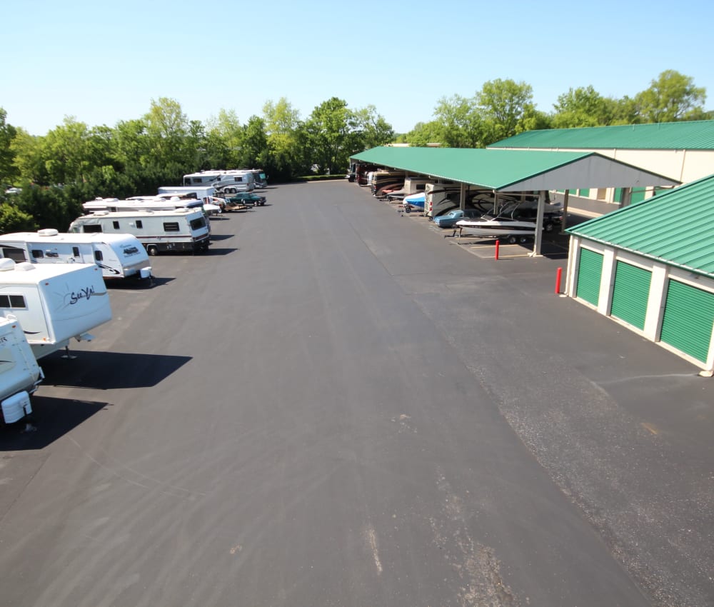 Large parking area at Mallory Station Storage in Franklin, Tennessee