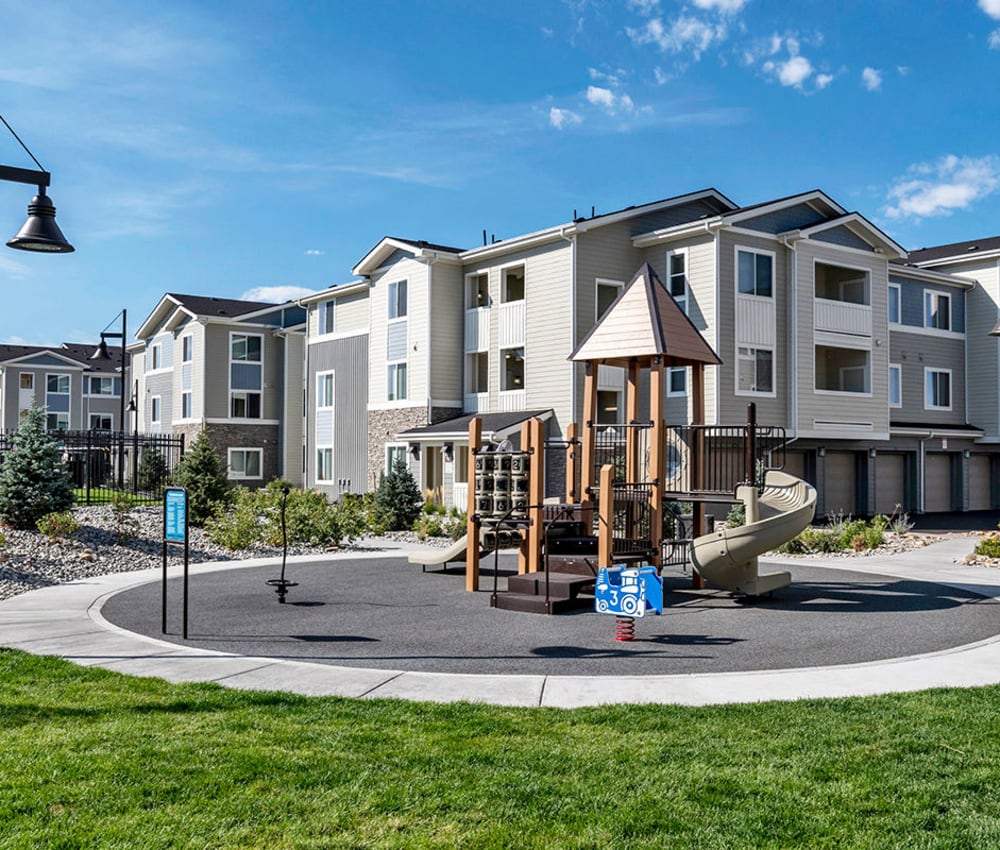 Onsite play structure at The Overlook at Interquest in Colorado Springs, Colorado