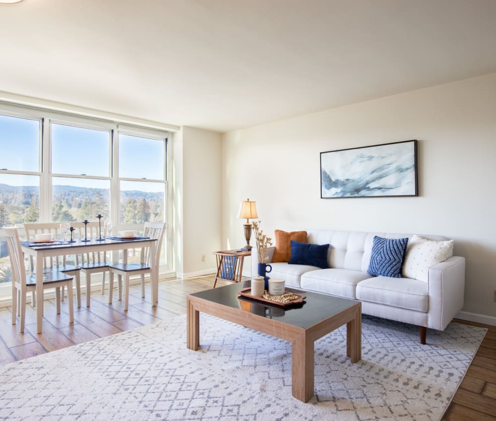 Comfy living room at Alta De Sabla in San Mateo, California