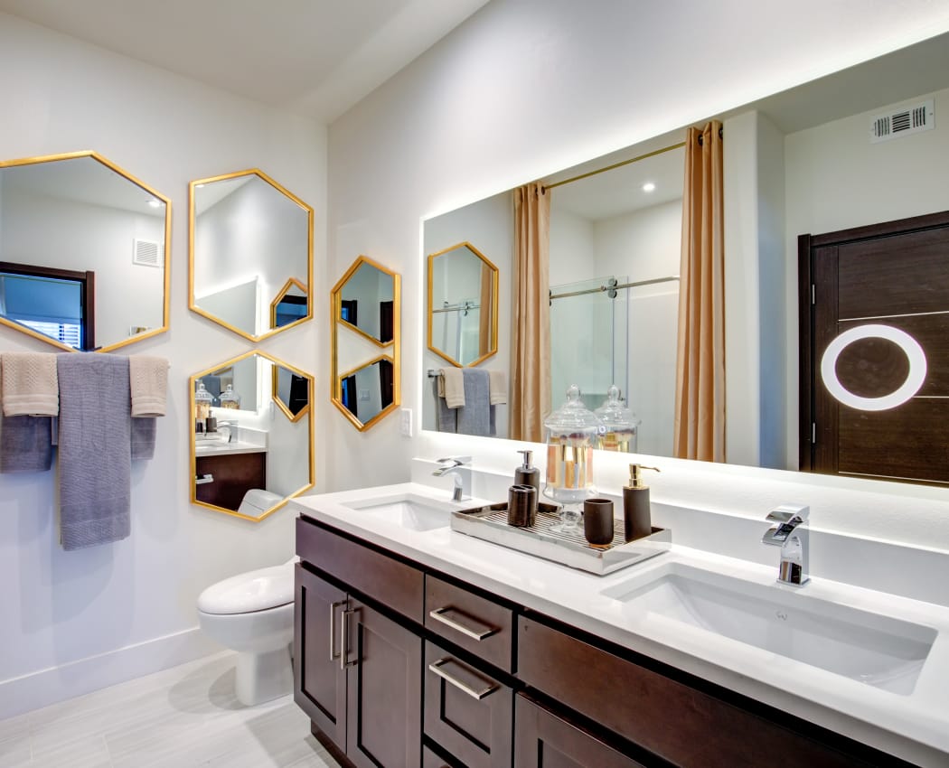 Double sink bathrooms at Empire | Apartments in Henderson, NV
