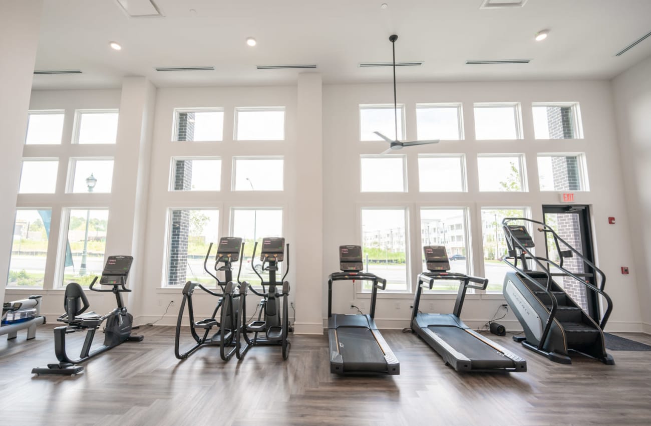 Cardio equipment in the fitness center