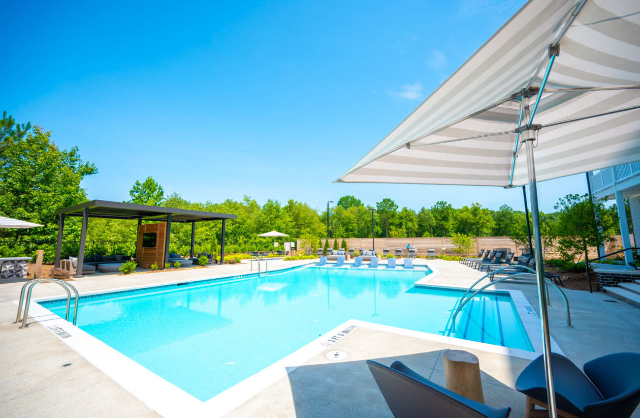 Sunny day by the pool