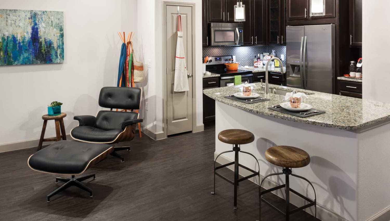 Granite countertops in kitchen at Olympus Auburn Lakes in Spring, Texas